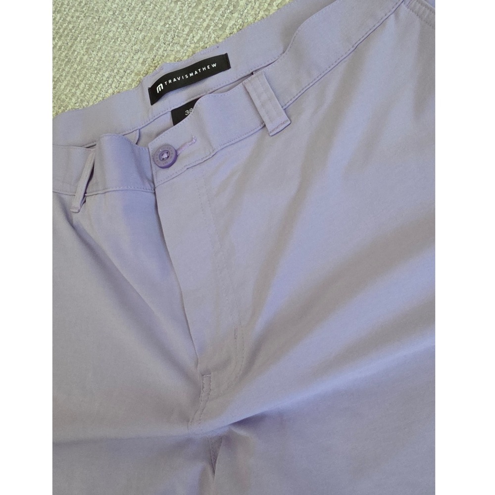 TravisMathew Mens Purple Golf Shorts Size 38 Performance Stretch Flat Front